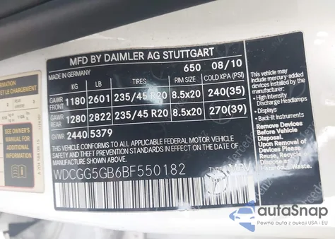 2011 Mercedes-Benz Glk 350 из США, поврежденный, VIN WDCGG5GB6BF550182